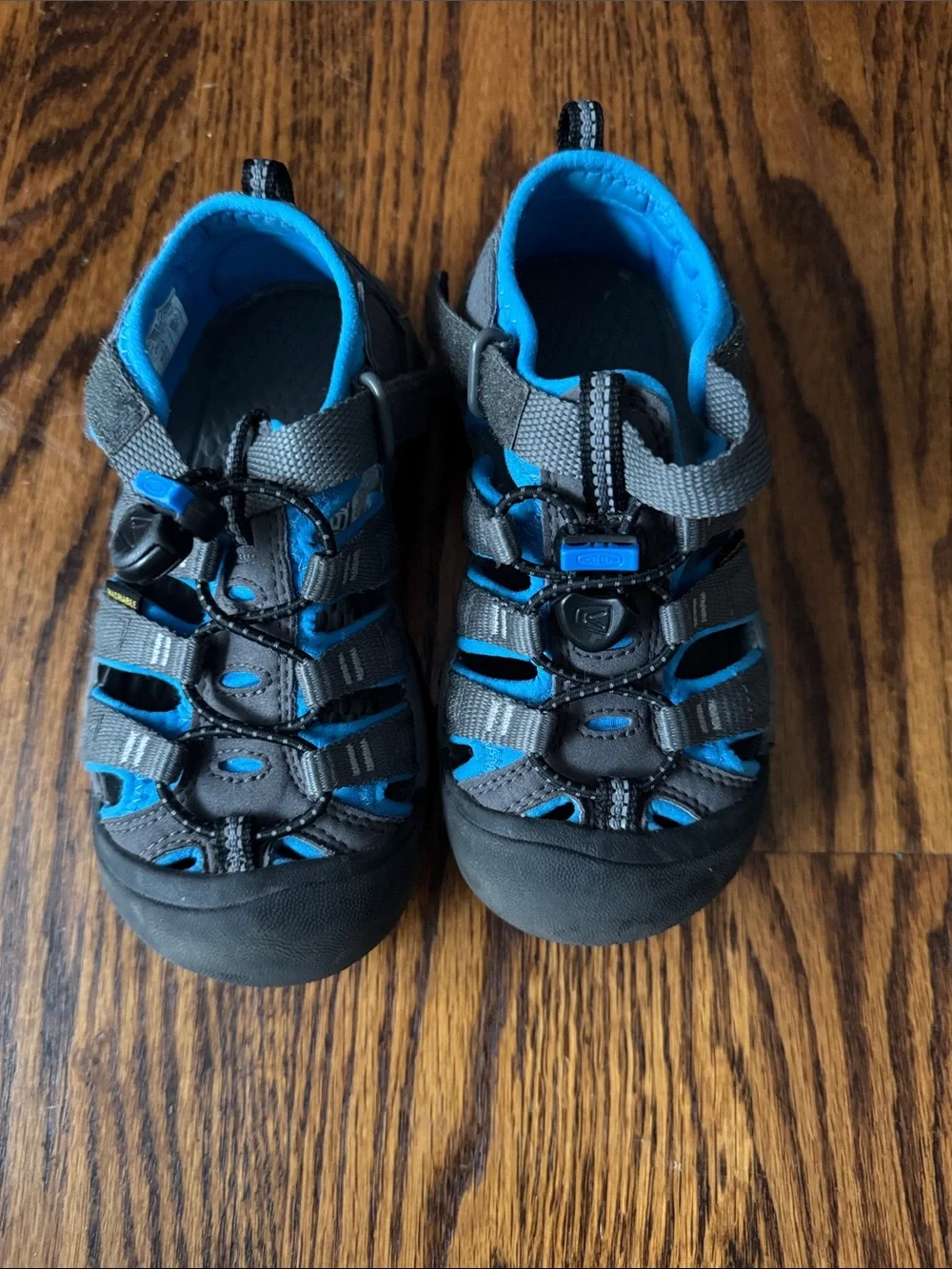Kids Blue and Gray Closed-Toe Sandals